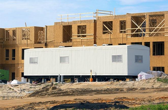 construction workers meeting at office trailers on rent in Inkster MI